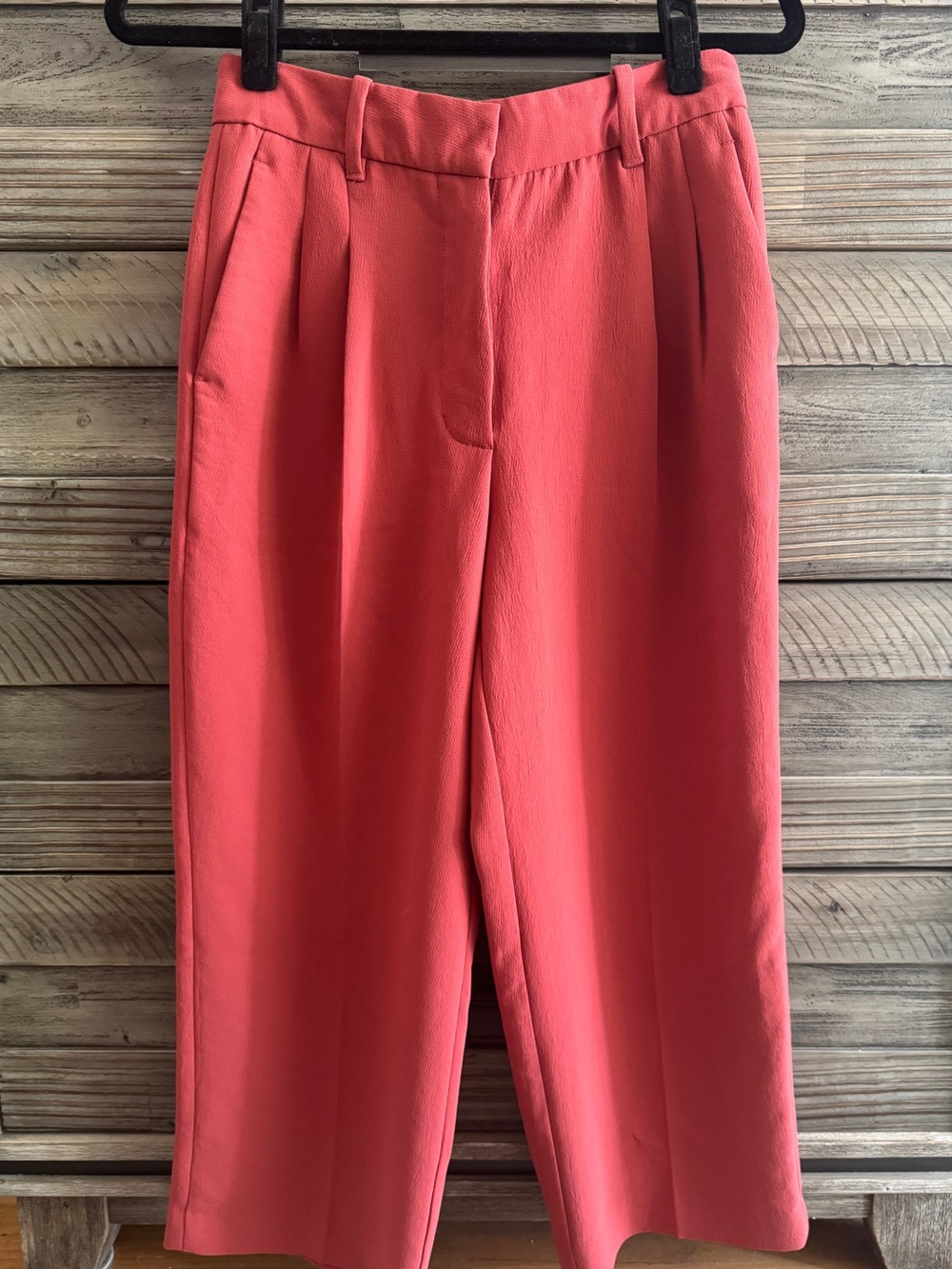 Wilfred Effortless Cropped Wide-Leg Trousers in Coral